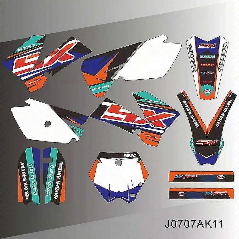 For KTM SX85 SX 85 2006 2007 2008 2009 2010 2011 2012 Full Graphics Decals Stickers Motorcycle Background Custom Number Name