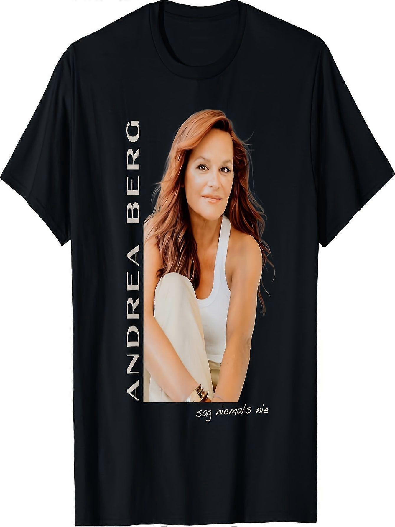 בגדי ריקוד גברים חולצת טריקו גרפית שחורה - טי שירט מבד סרוג רך עם אנדראה ברג דיוקן - חולצת סגנון רחוב בגזרה רופפת - ניתן לכביסה במכונה כל SSFHK74