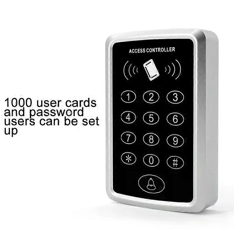 125KHz RFID Access Control Keypad EM Card Reader Door Access Control System Door Lock Opener Keyboard System Support 1000 Users