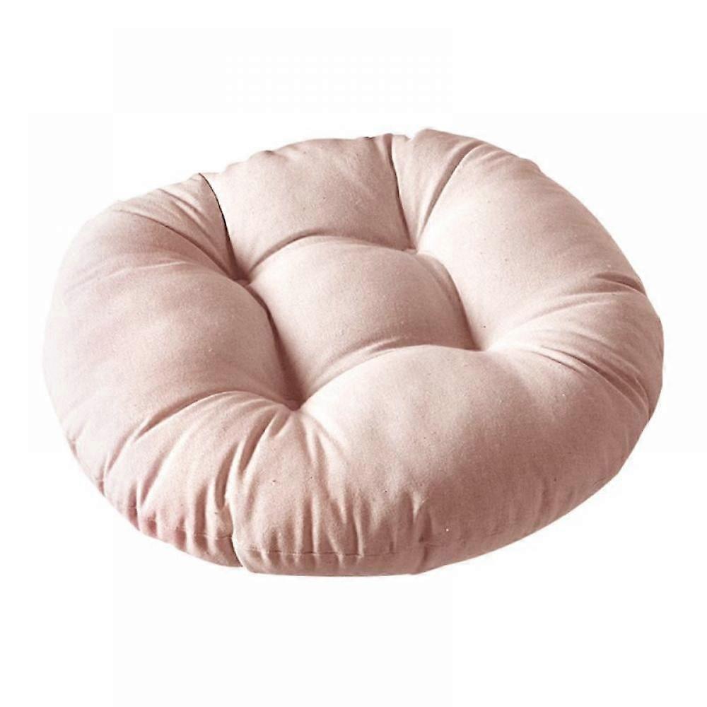 20" Round Bar Stool Cushion, Linen Fabric and Thick Padding Comfortable Sitting for Round Wooden/Metal Stools Beige