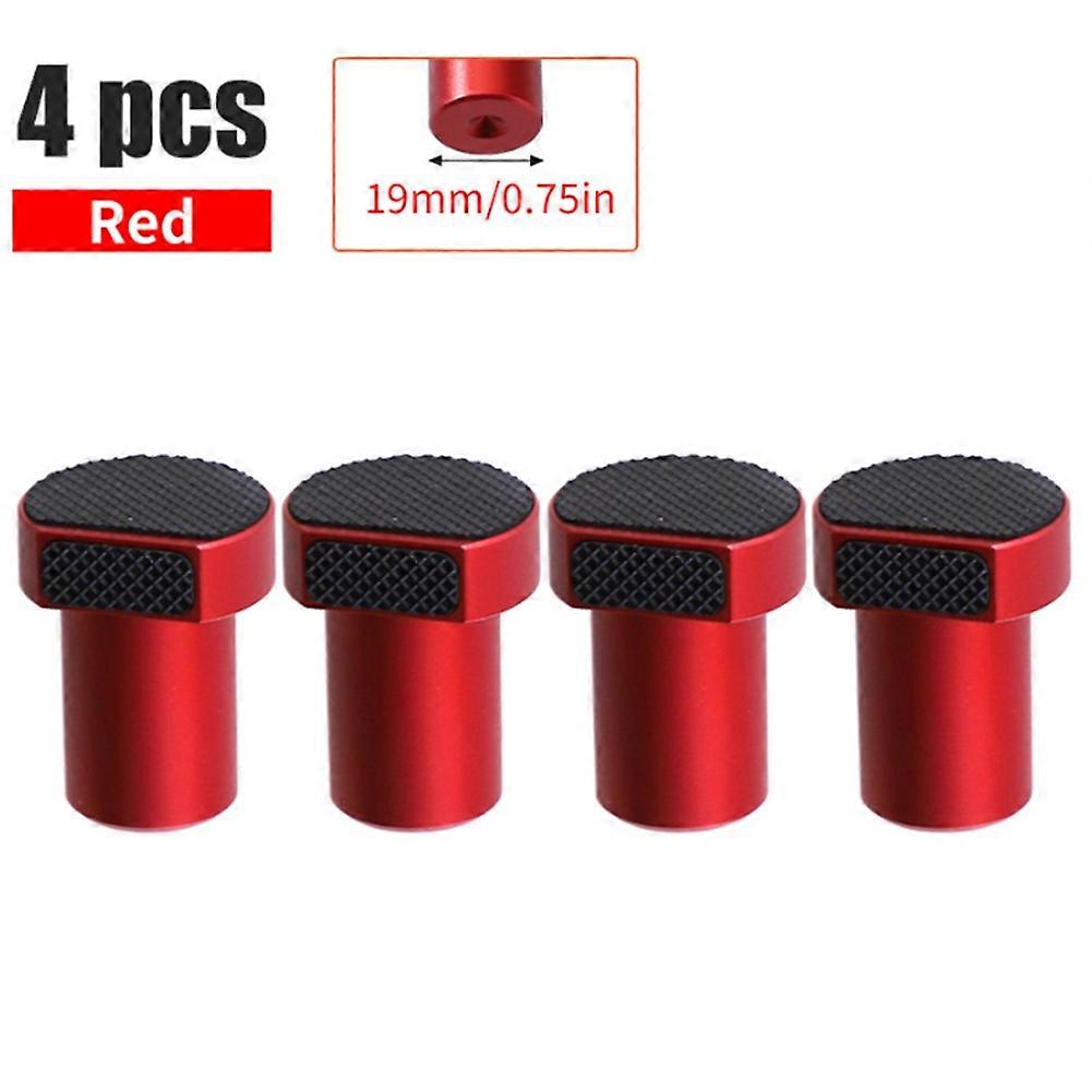Woodworking Hole Table Tenon Aluminum Alloy Anti-Slip Pad Quick-Release Woodworking Table Limit Block 19mm 4 PCS