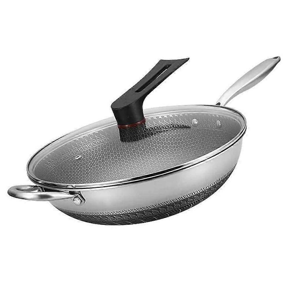 Stainless Steel Frying Pan NonStick For Household Use Uncoated Universal Cookware