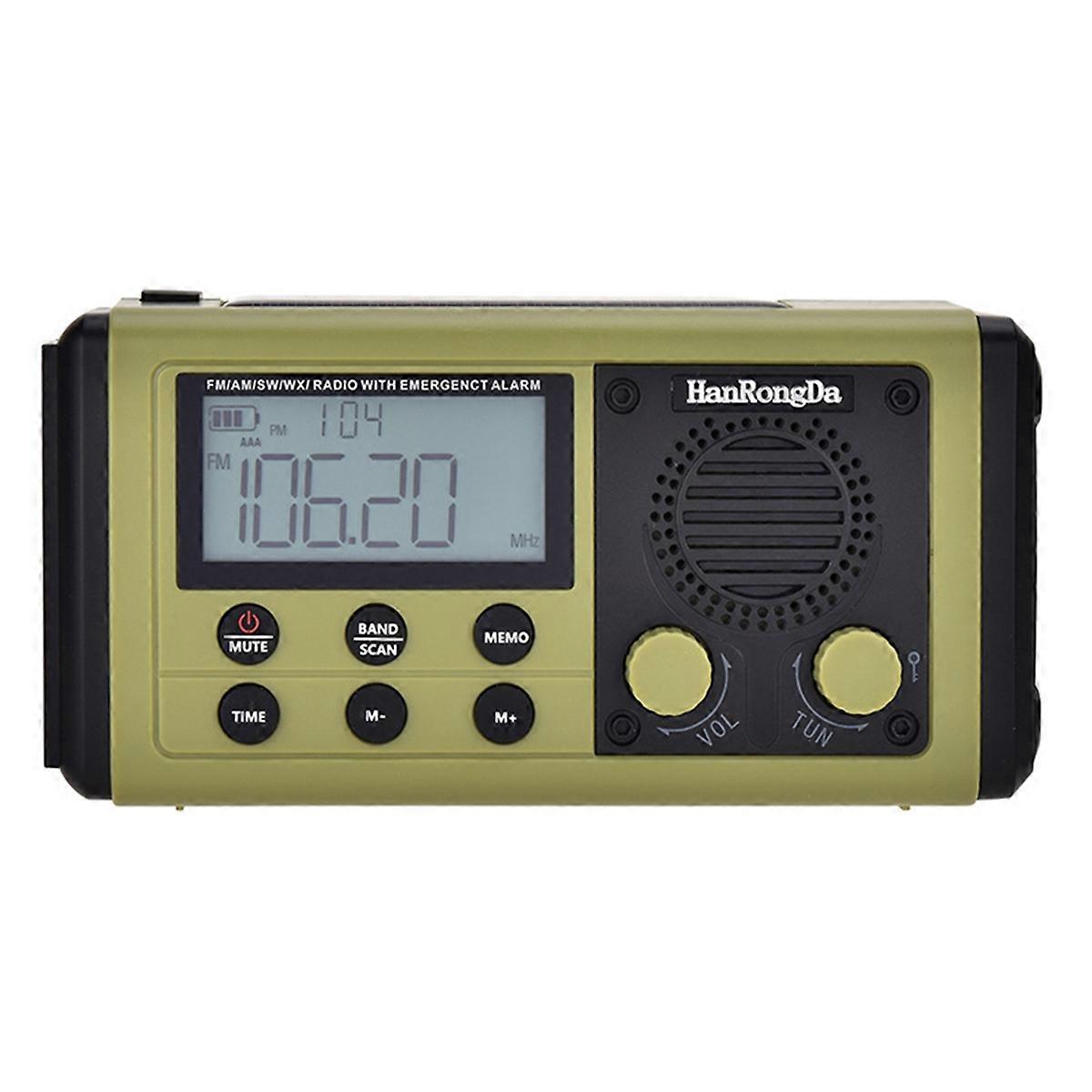 HRD907 Radio Disaster Prevention Emergency Full-Band Radio Solar Charging Lighting Mobile Portable