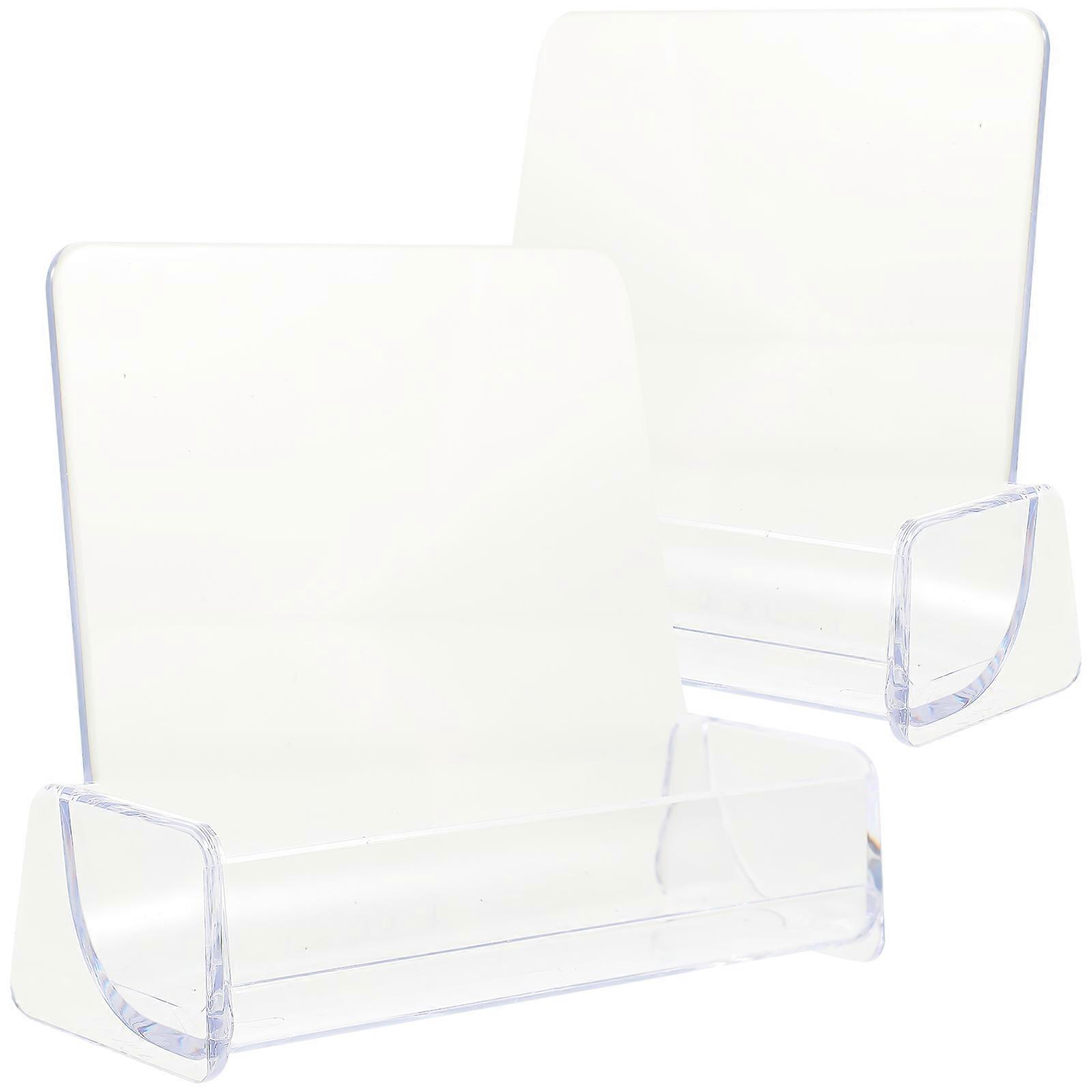 Transparent Name Cards Container for Business Card Holder 4Pcs