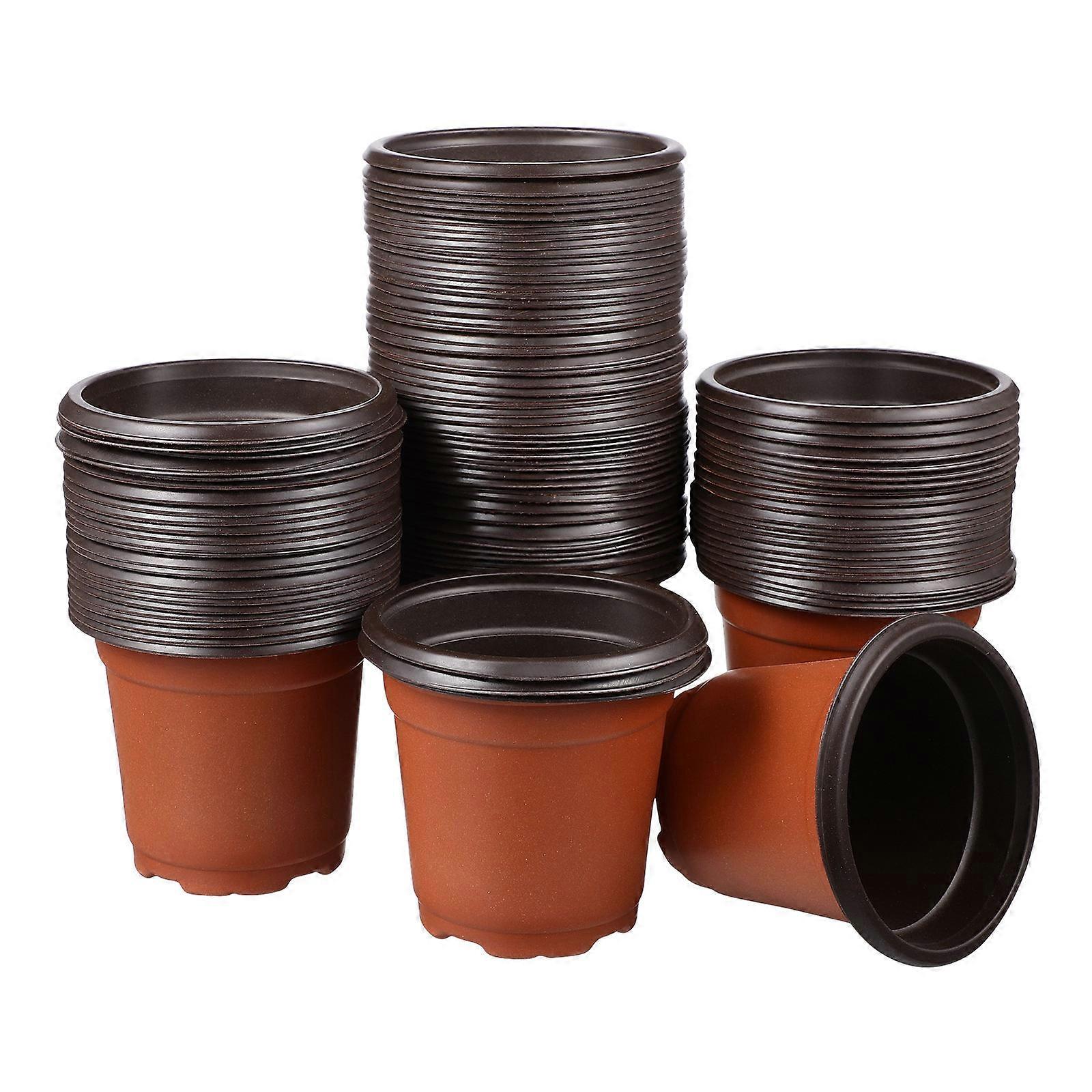300 Pcs Plastic Flower Pot Holders Simple Square Design Suitable For Houseplants With Air Purification Function