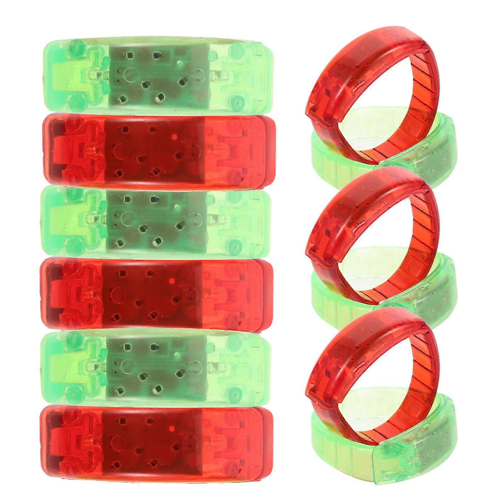 Party Flashing Bracelets LED Light Up Wristbands 12Pcs Multicolor Set