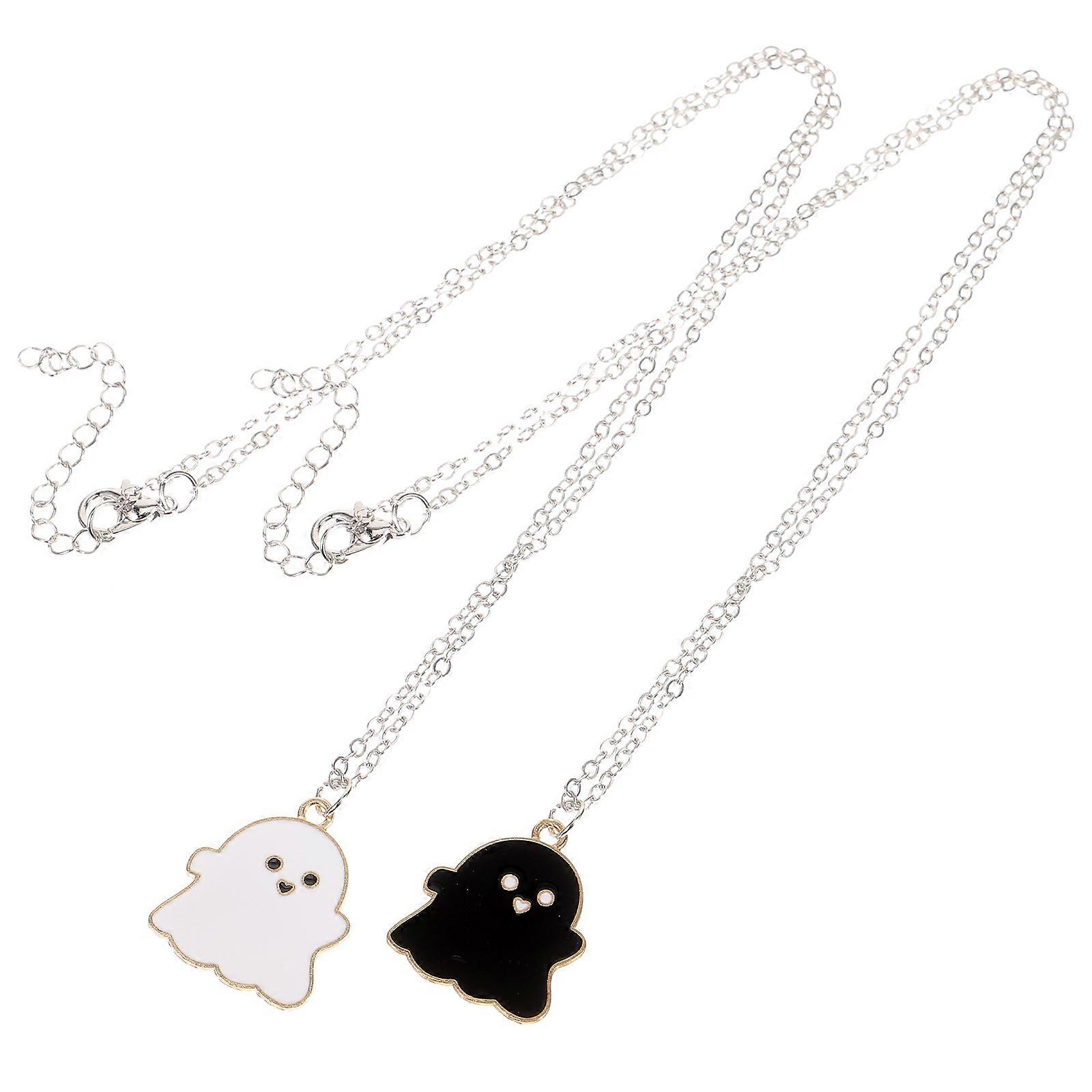 Halloween Ghost Necklace for Couples Gothic Pendant 6Pcs Collection