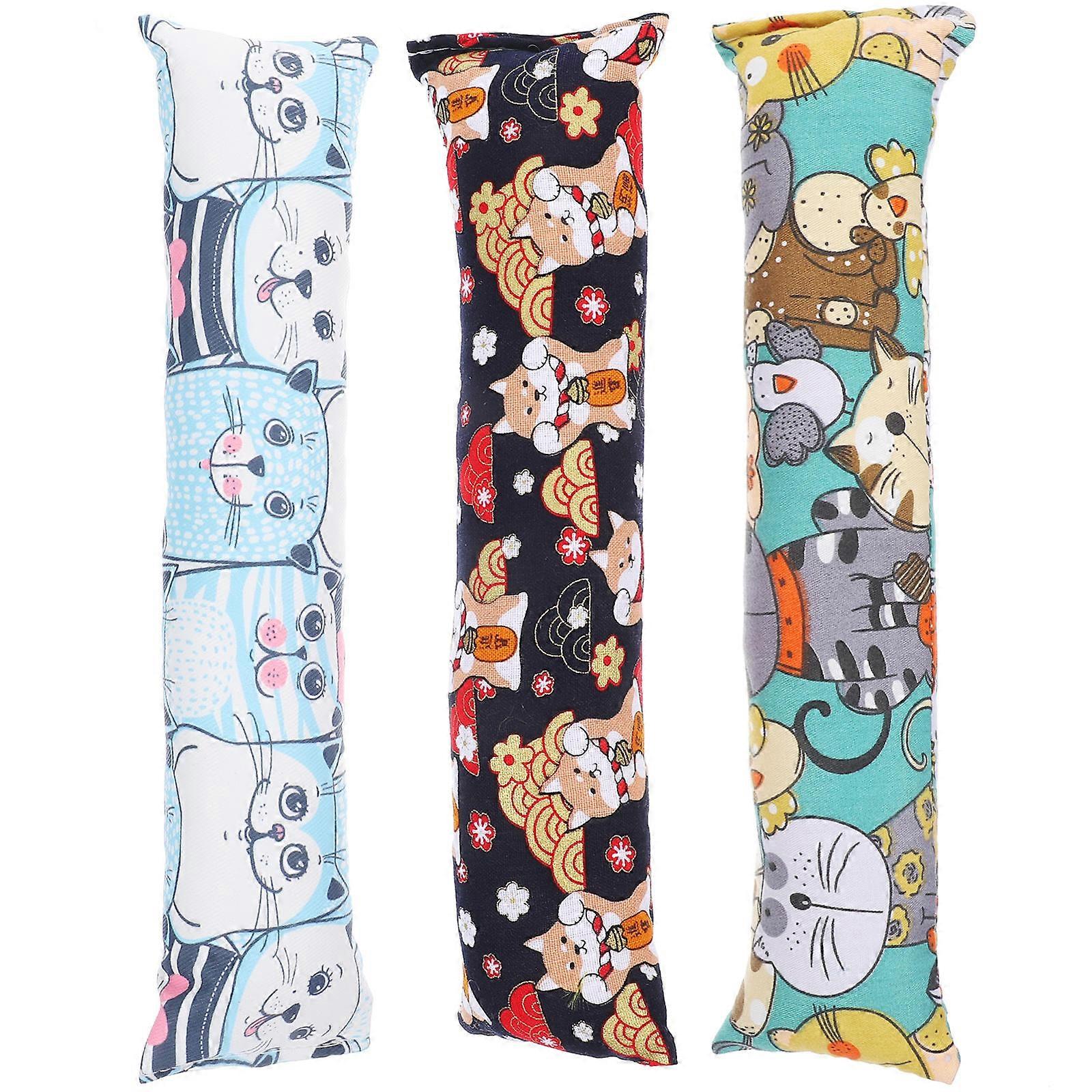 Kitten Chew Toy Catnip Pillow Toy Teething Relief Plush Fabric 3Pcs