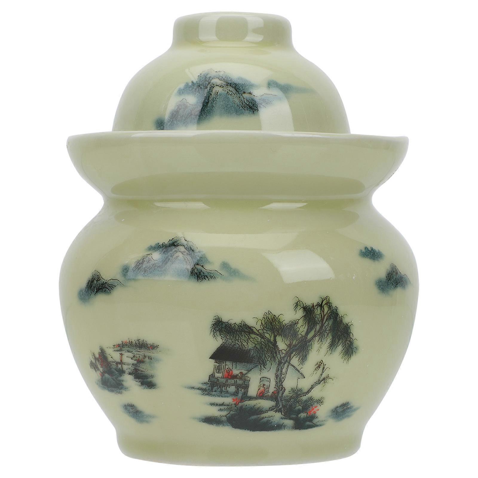 3Pcs Square Ceramic Jar Sealing Storage Container Assorted Color For Home Kitchen 15.5X15.5Cm Moisture-Proof Storage