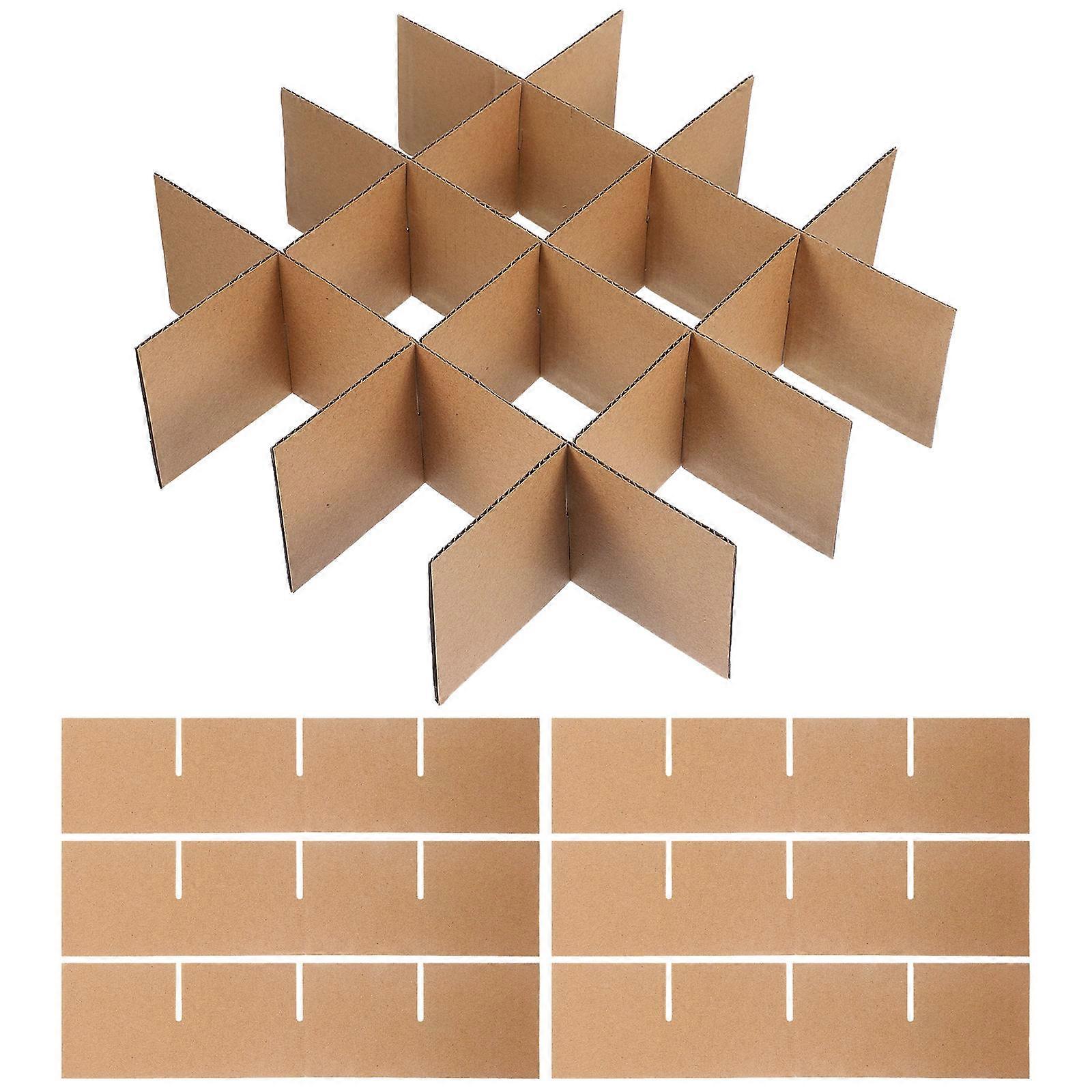 Glass Dividers Cardboard Box Divider for Moving Boxes 3Sets Packaging Kit