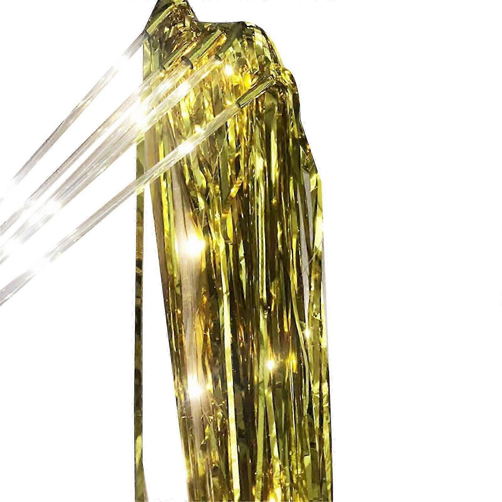 Glowing tinsel sticks with LED lights 10pcs warm white