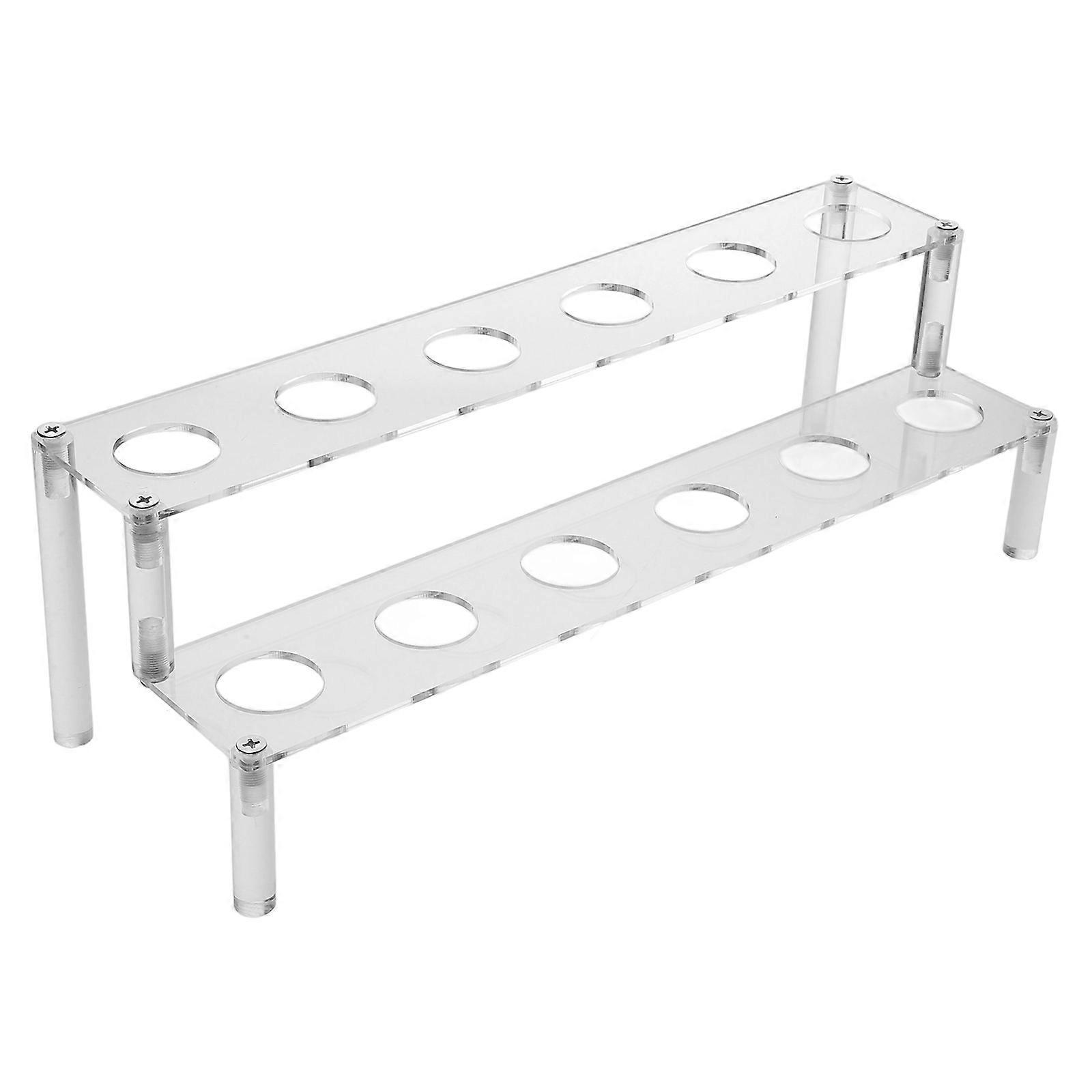2Pcs Ice Cream Display Stand Acrylic Cone Holder For Restaurants Cake Shops 12 Holes Storing Upright
