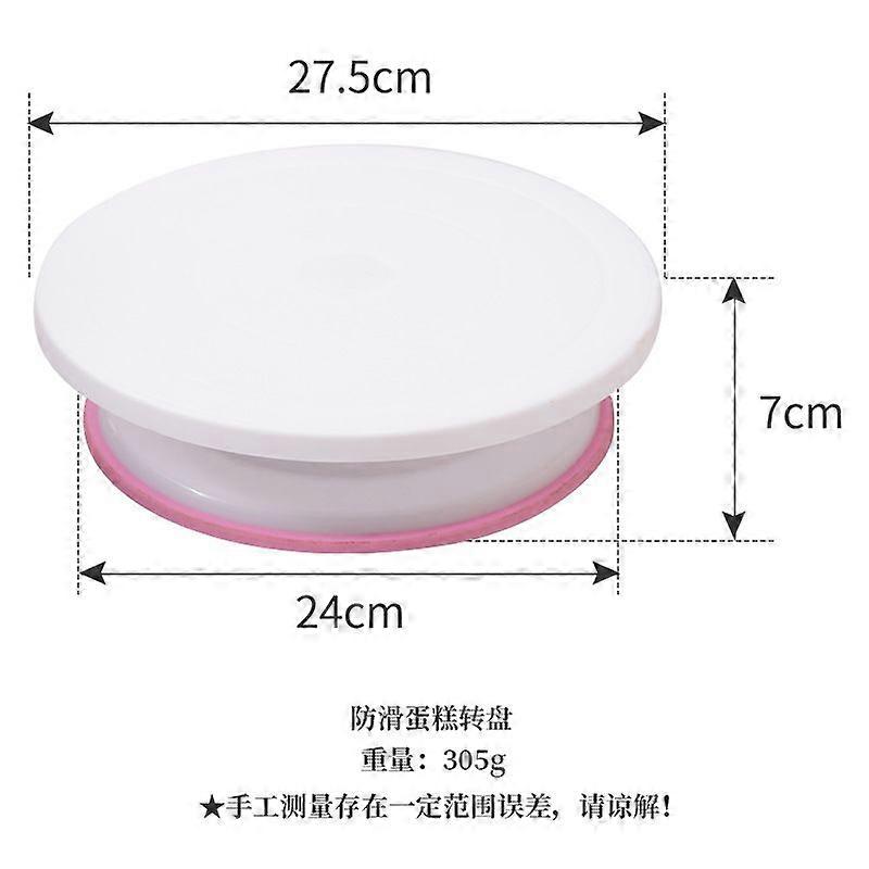 Upgraded cake turntable with rubber strips non-slip decorating table