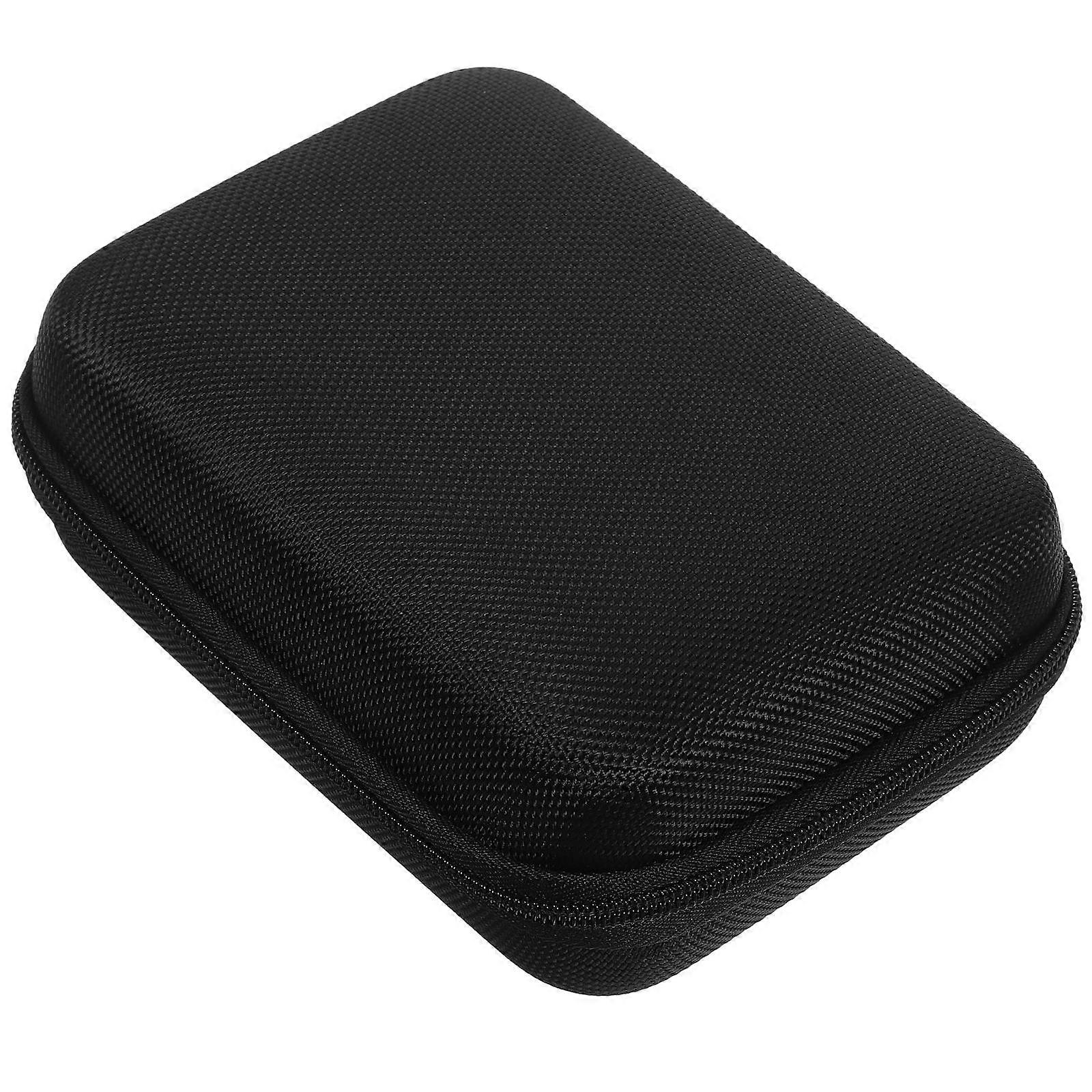 Portable Travel Electronics Organizing Case For Earphone And Small Items Black With Multi-layered Interior 1Pack