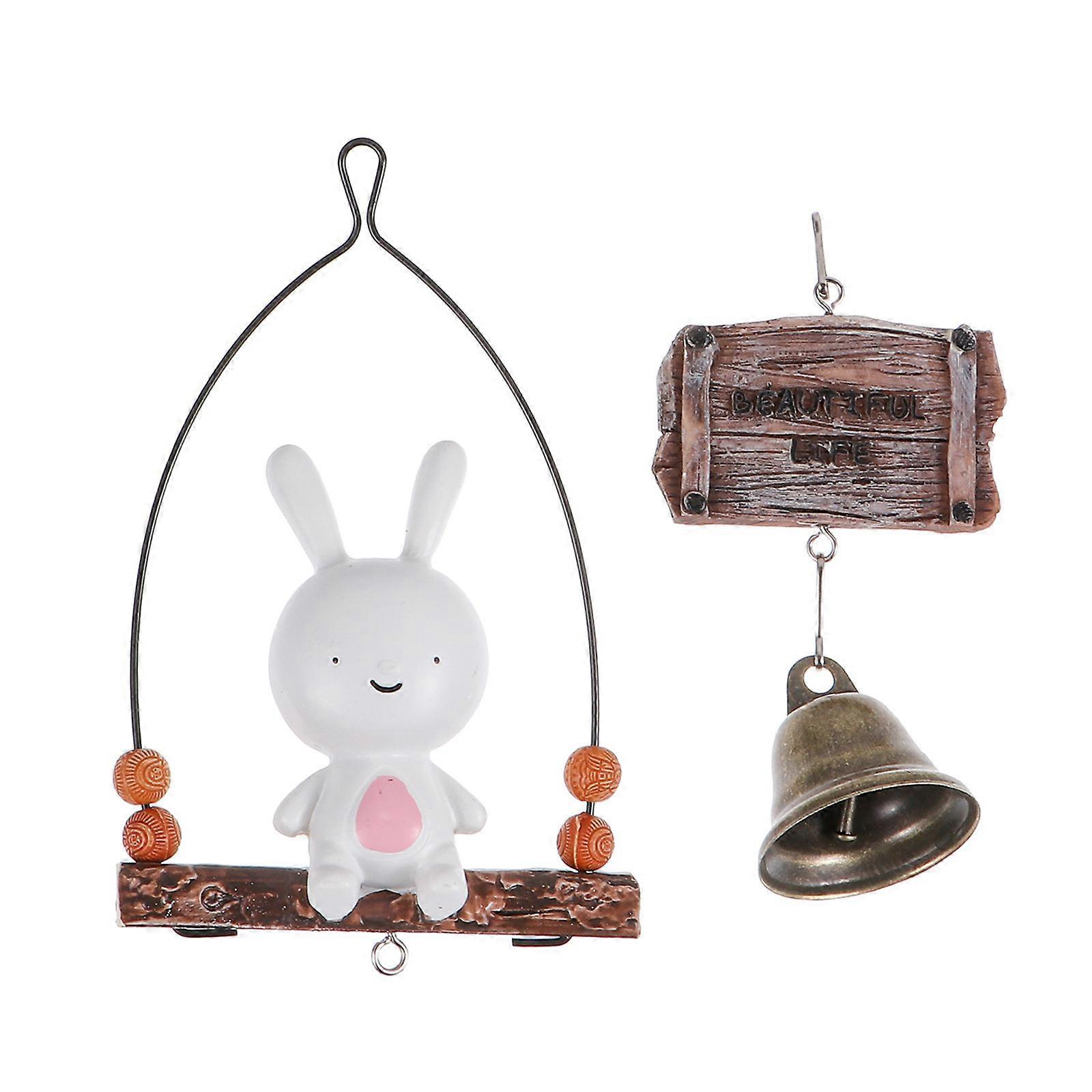 Creative Wind Bell Resin Wind Chime for Decoration 1Pcs White Pendant