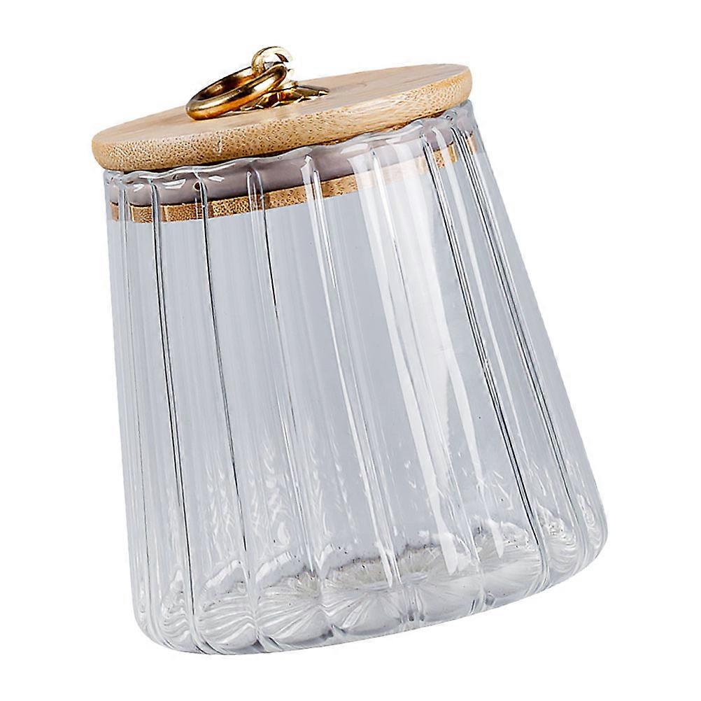 Glass Jar Food Container for Storage Use 2Pcs Transparent Sealed Bottles
