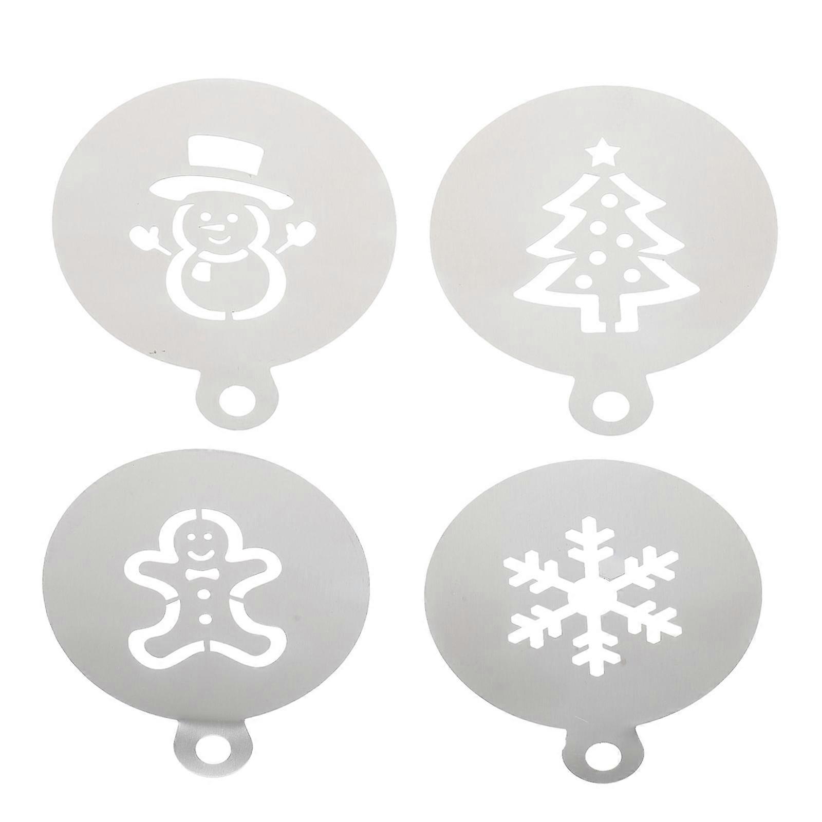 Baking Supplies Cake Decorating Stencils for 12Pcs Silver