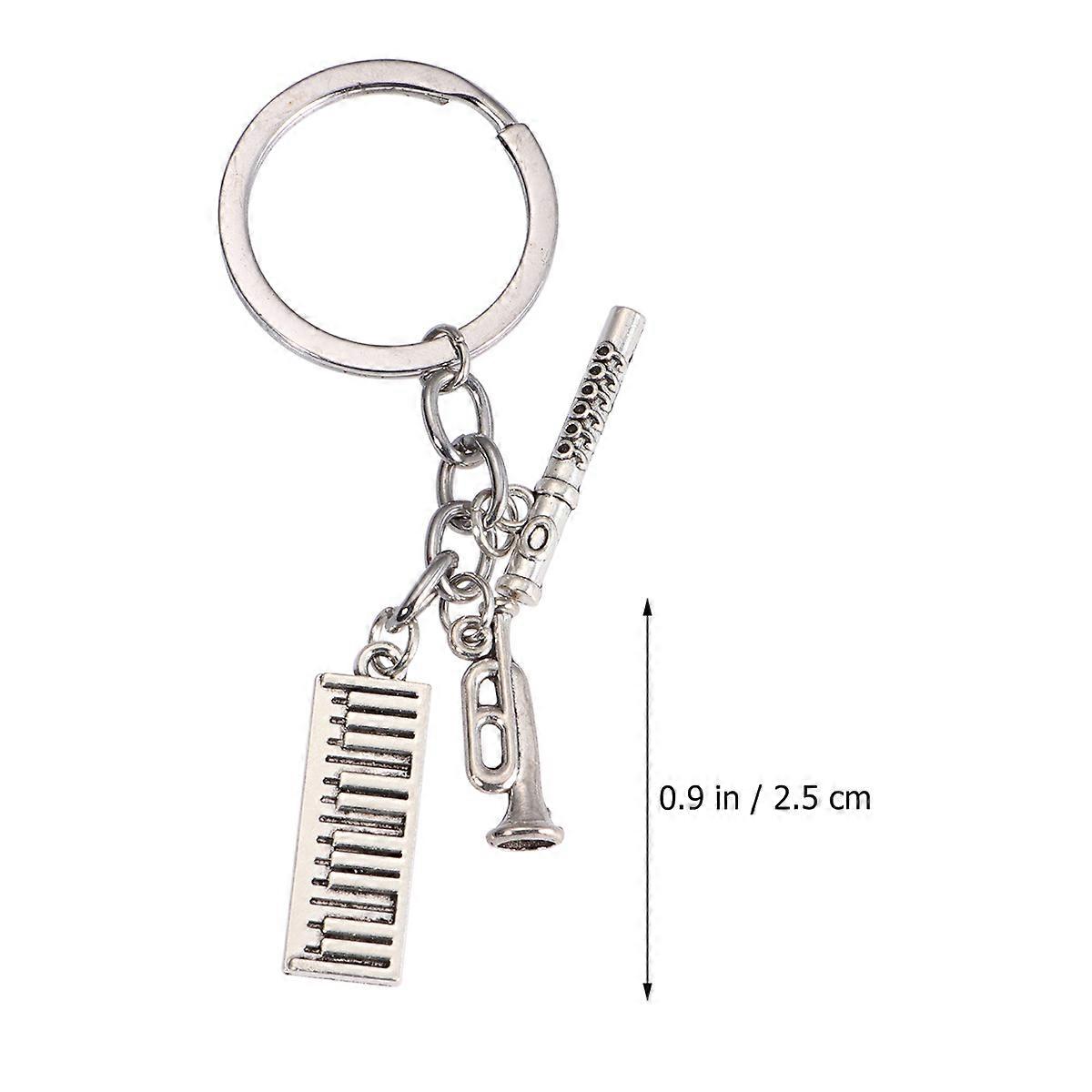 Music Key Rings Creative Keychains for Hanging Keys 2Pcs Graduation Pendant