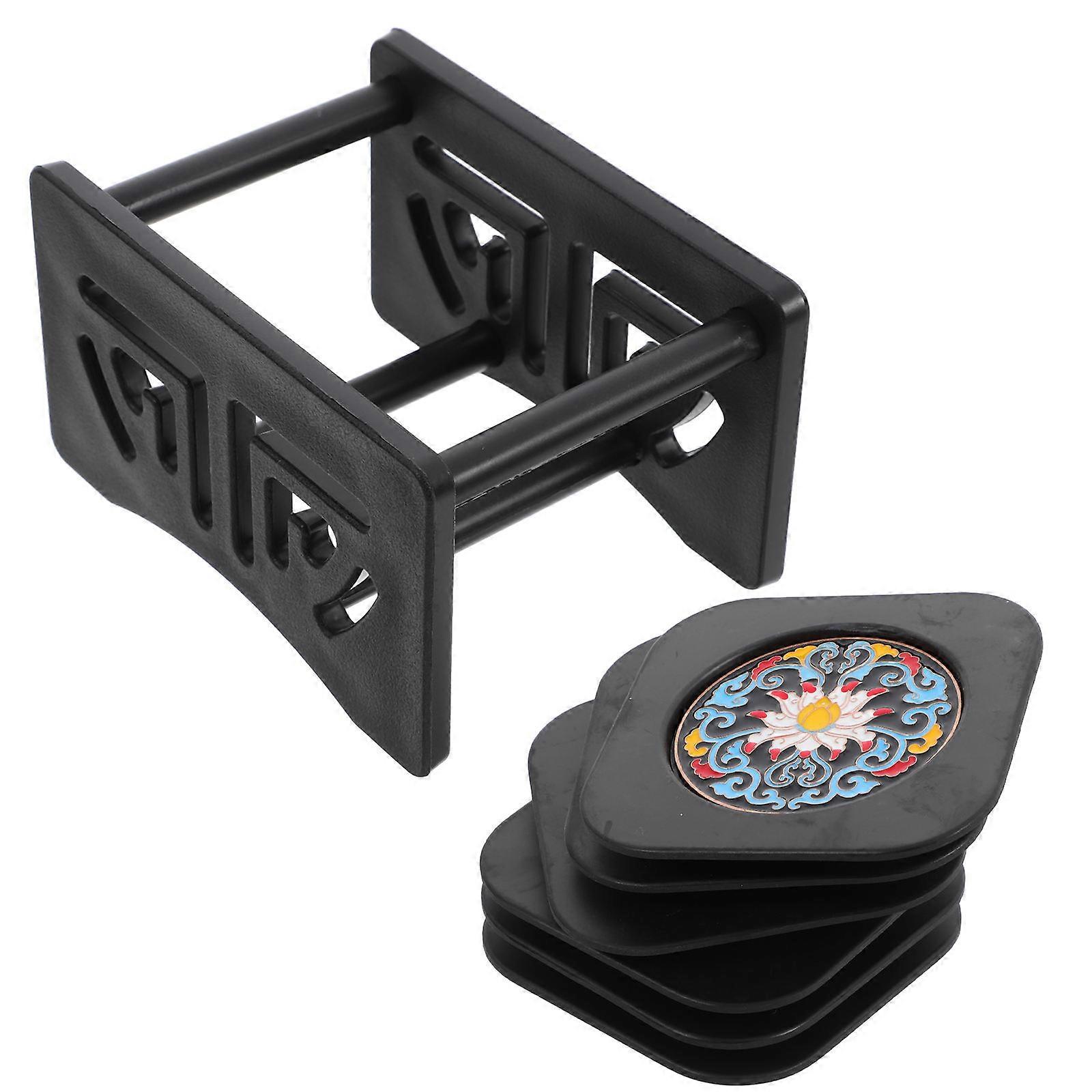 2Sets Multi Color Teacup Mat Coaster Set for Coffee Kitchen Decor Use