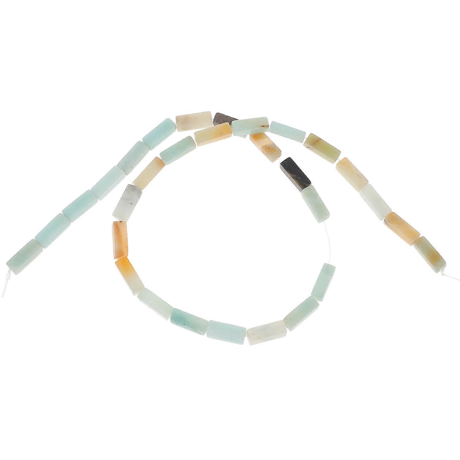 Cylinder Shaped Stone Beads 30 Beads Per String Ideal For DIY Decoration Craft Enthusiasts Multi Colored 3Pcs