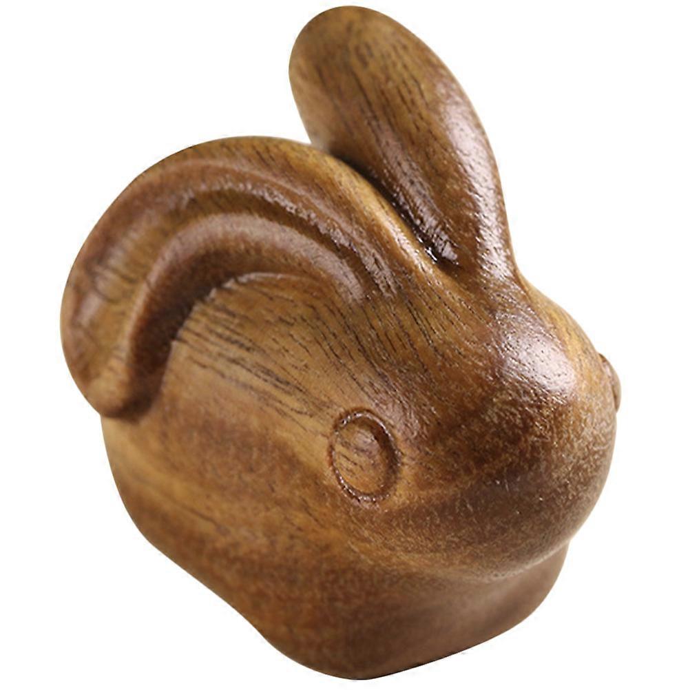 Wooden Bunny Decor 3Pcs DIY Decoration Zodiac Rabbit Shape Retro Style Perfect For Keychain Bag Pendant Use