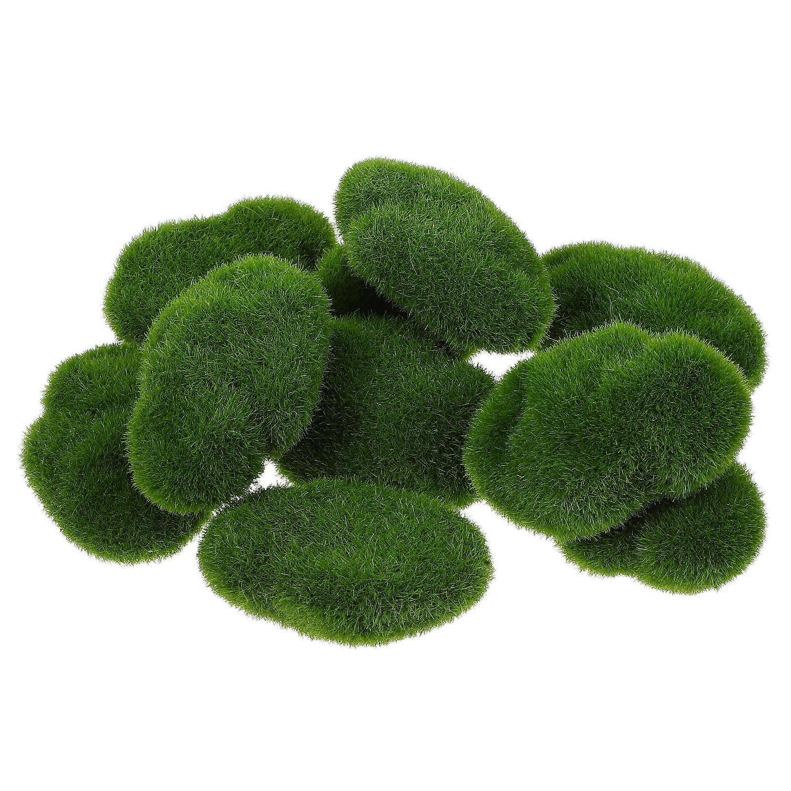 Decorative Artificial Moss Rocks Artificial Moss for Planter Fillers 50Pcs