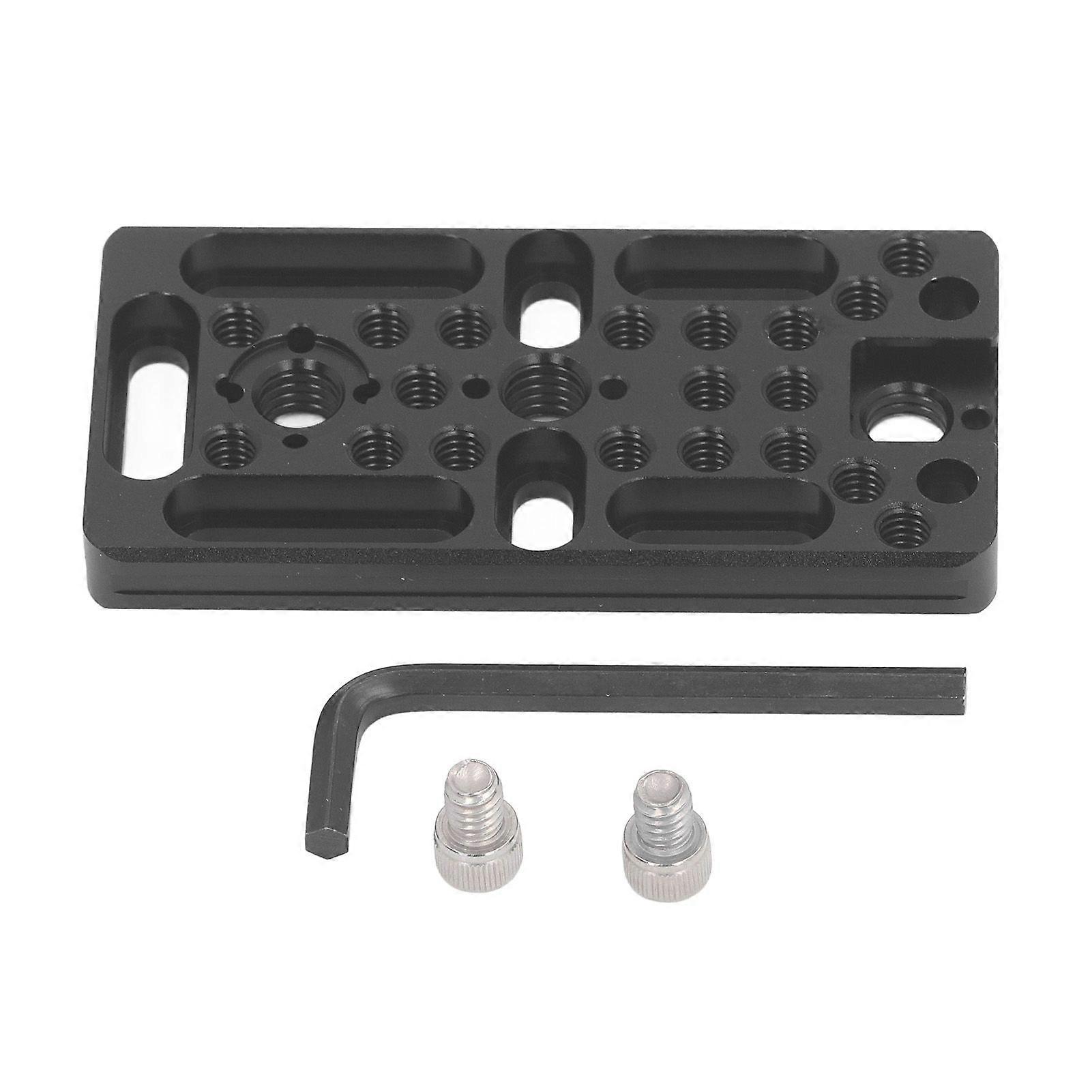 Camera Cheese Easy Plate Multipurpose Quick Release Cheese Expansion Board with 1/4 3/8 Thread Hole Cold Shoe Mount for Arri Locating Hole