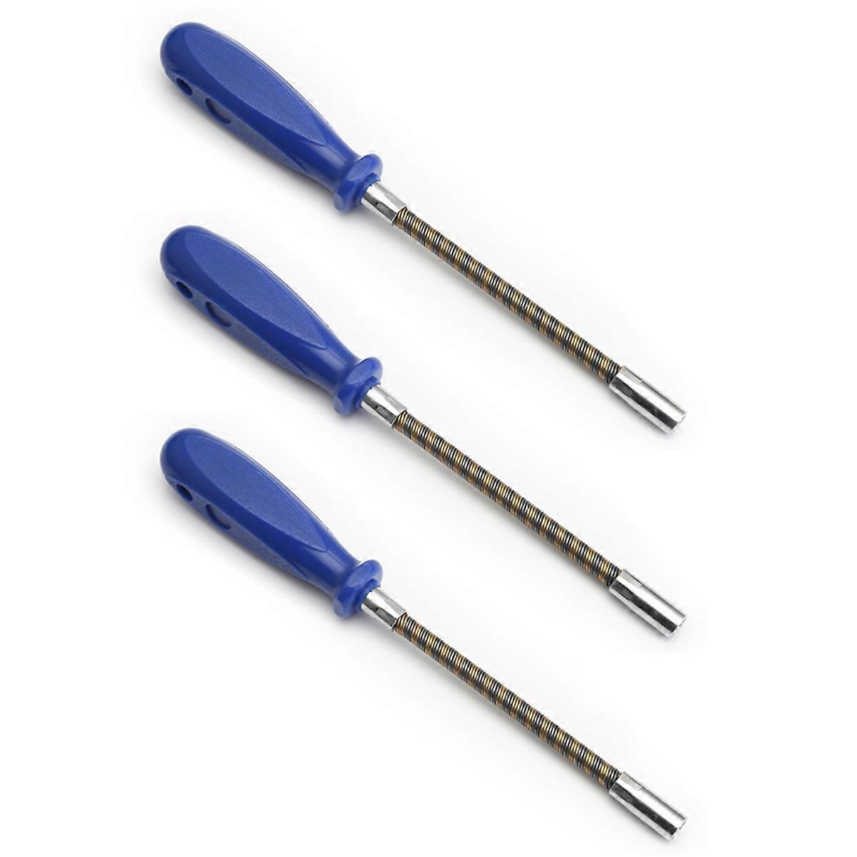 3pcs 7mm Flexible Hex Screwdriver 90 Degree Bendable Nutdriver Hex Socket Hose Clamp Screw Driver Ha