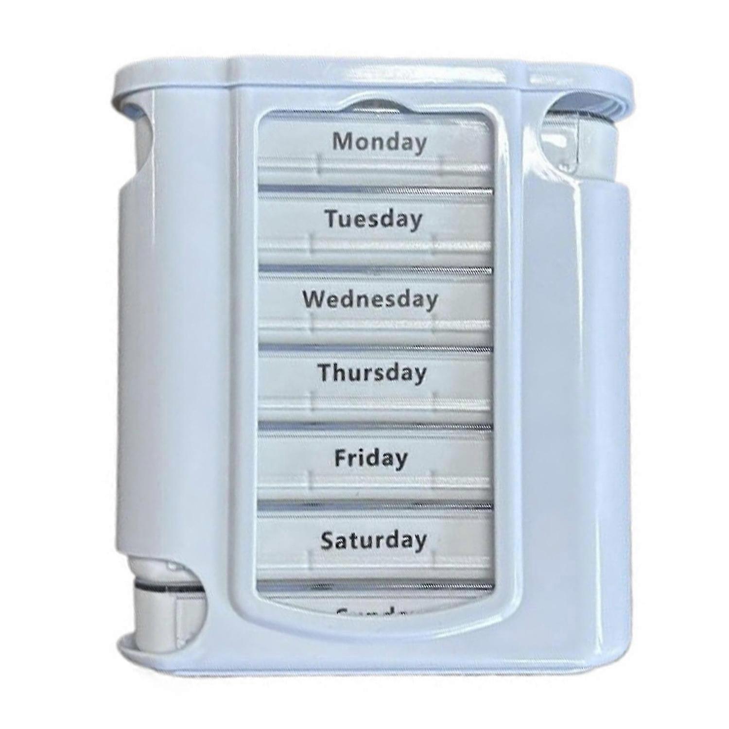 7-Day Pillbox with 4 Compartments, Easy to Carry, Ideal for Accurate Medication and Travel