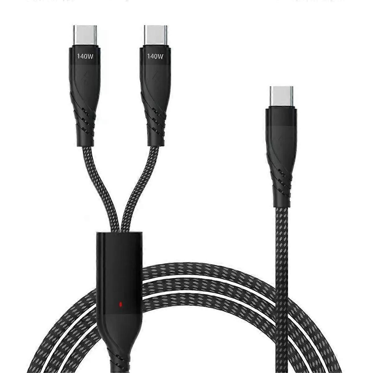 2 in 1 USB C Cable PD 140W Fast Charging Cable