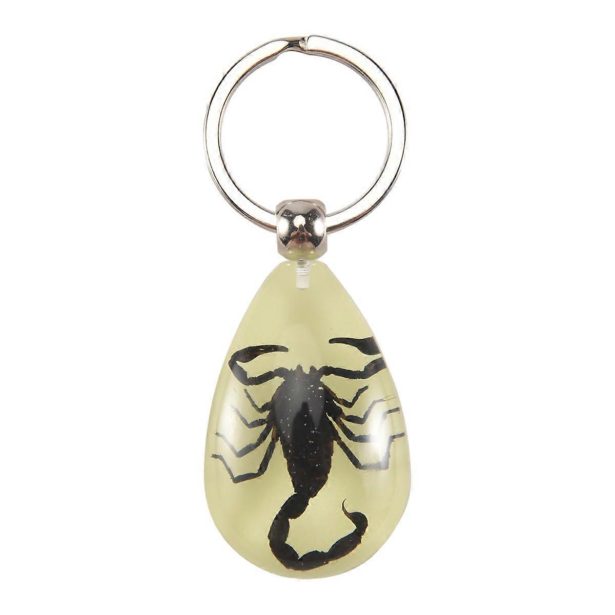 Glow-In-The-Dark Real Insect Keychain (Black )