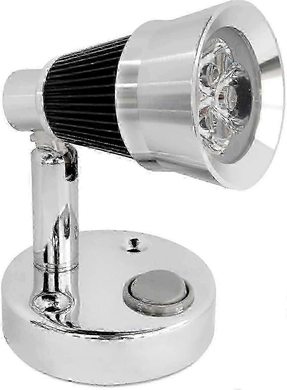 Lampe de lecture LED 12 volts - Lumière de chevet à teinte noire - Lumière de carte d’éclairage blanc froid (lumière froide) pour VR, voiture, bateau, camping-car et maison