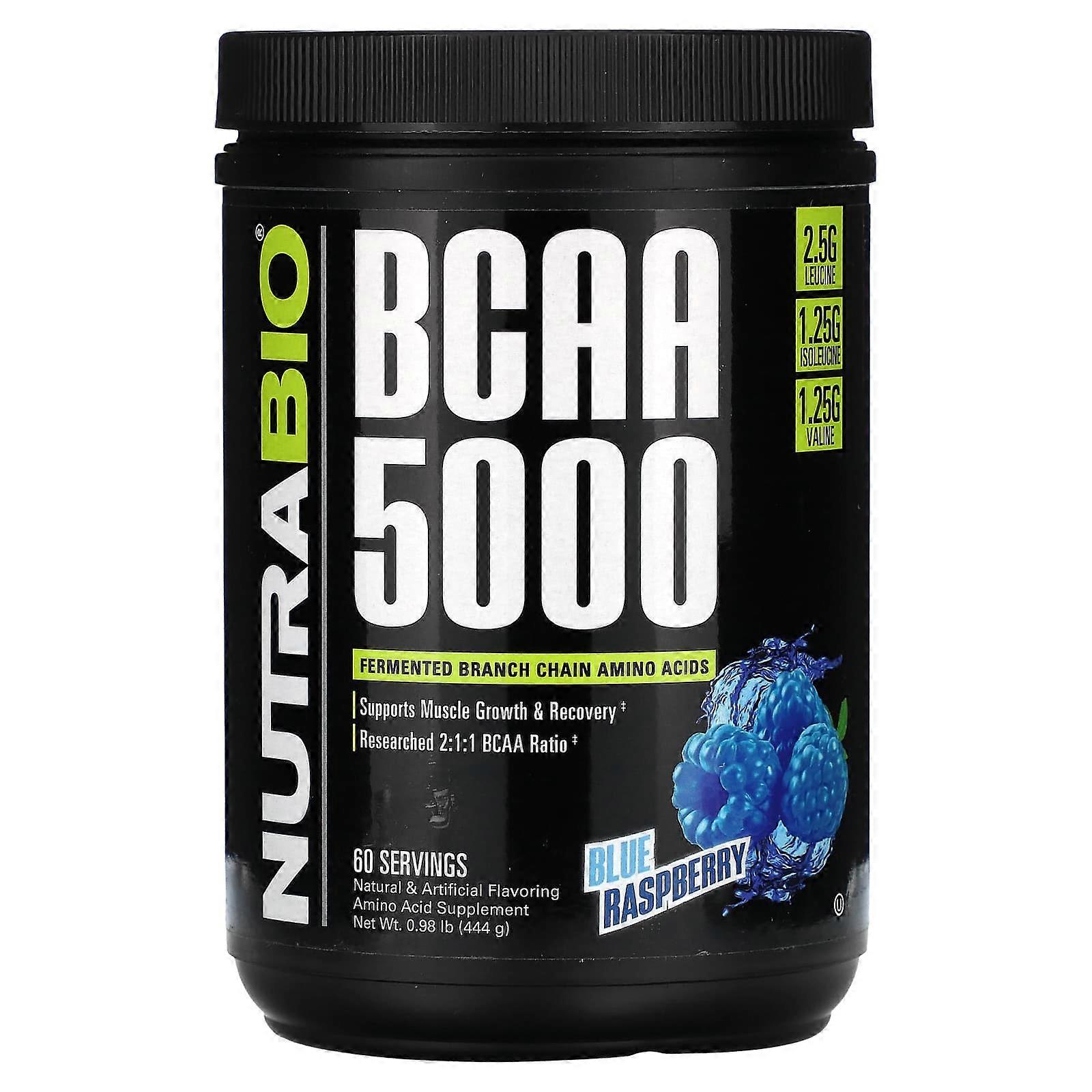 BCAA 5000, Blue Raspberry, 0.98 lb (444 g)