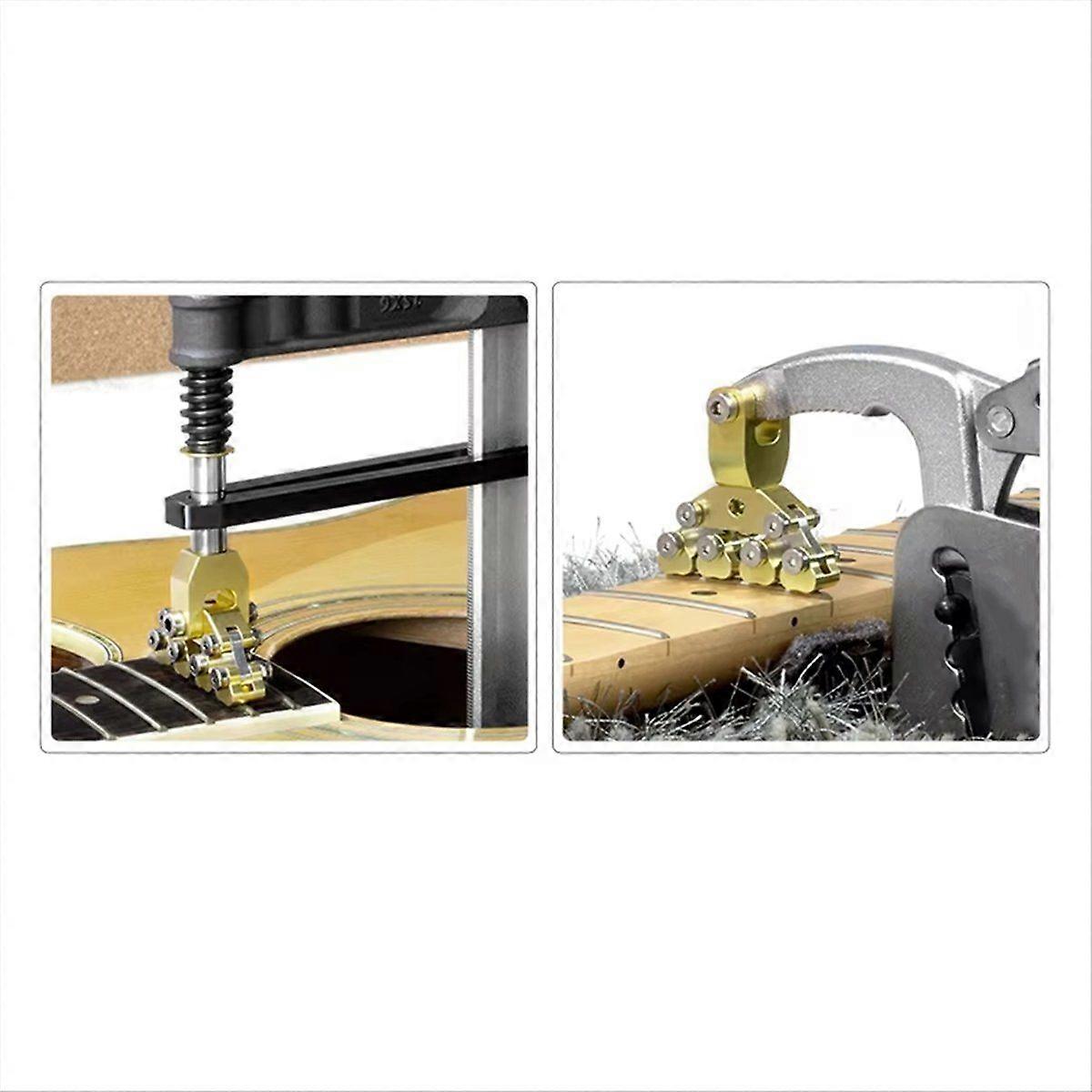 V3 Fractal Fret Pressure Head Tool Self-Conforming Radius Caul Designed for Guitar Fret Installation Jaws 1 and 2