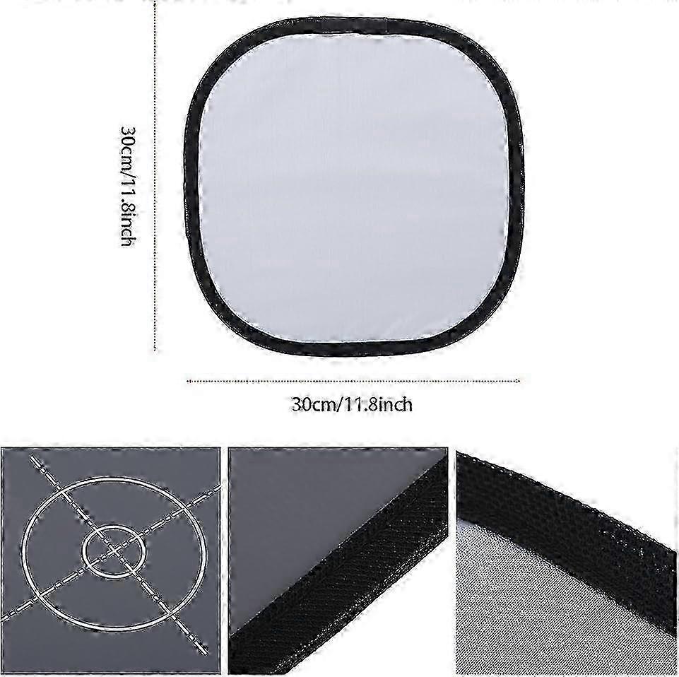 White Balance Card 30cm Folding 18% Grey Reference Card With Bag Photography Accessory