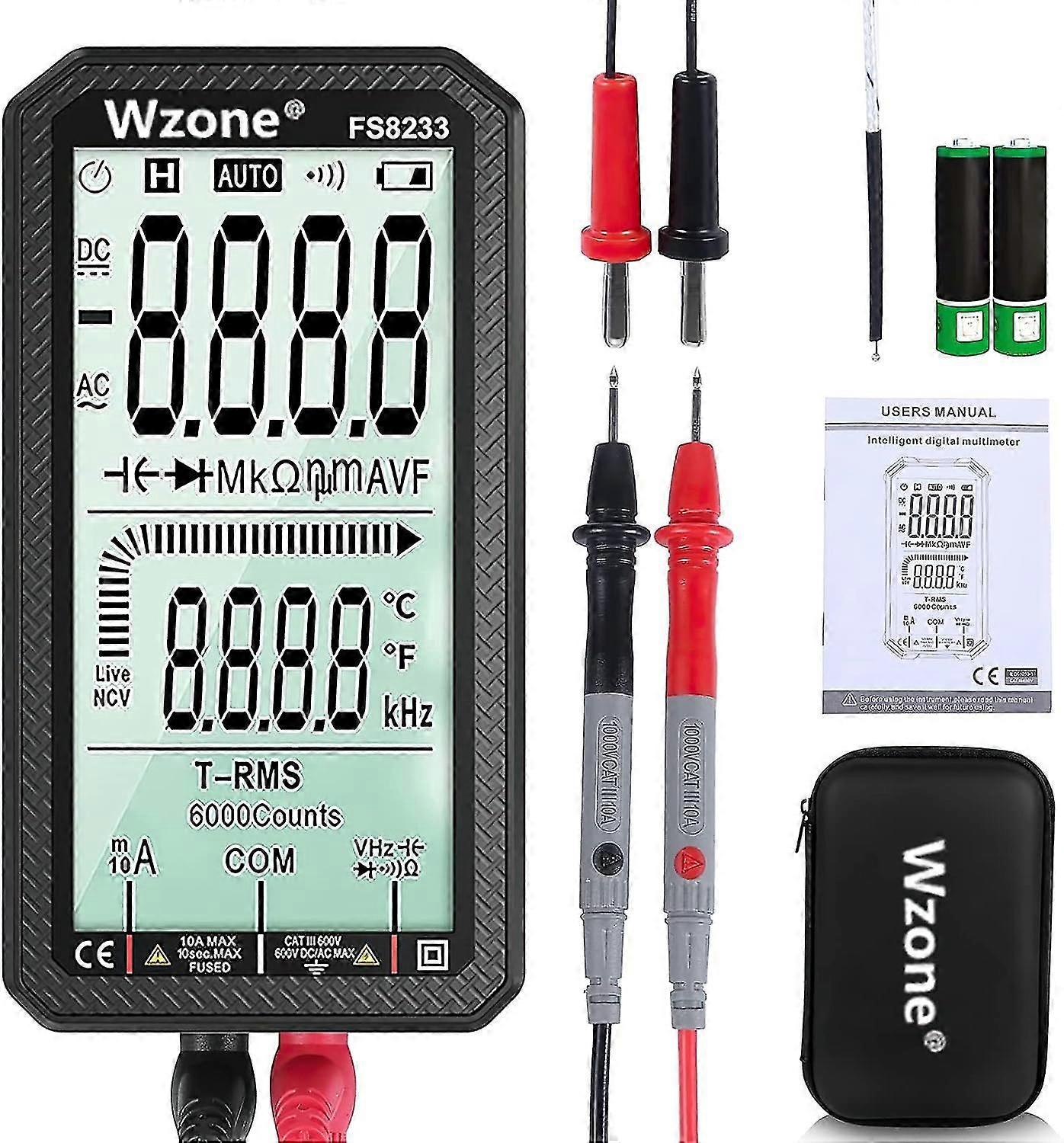 25-26 Digital Multimeter Multi Tester Continuity Tester Voltmeter Current Meter Large Screen Measuring Devices Multimeter AC/DC Current Amme