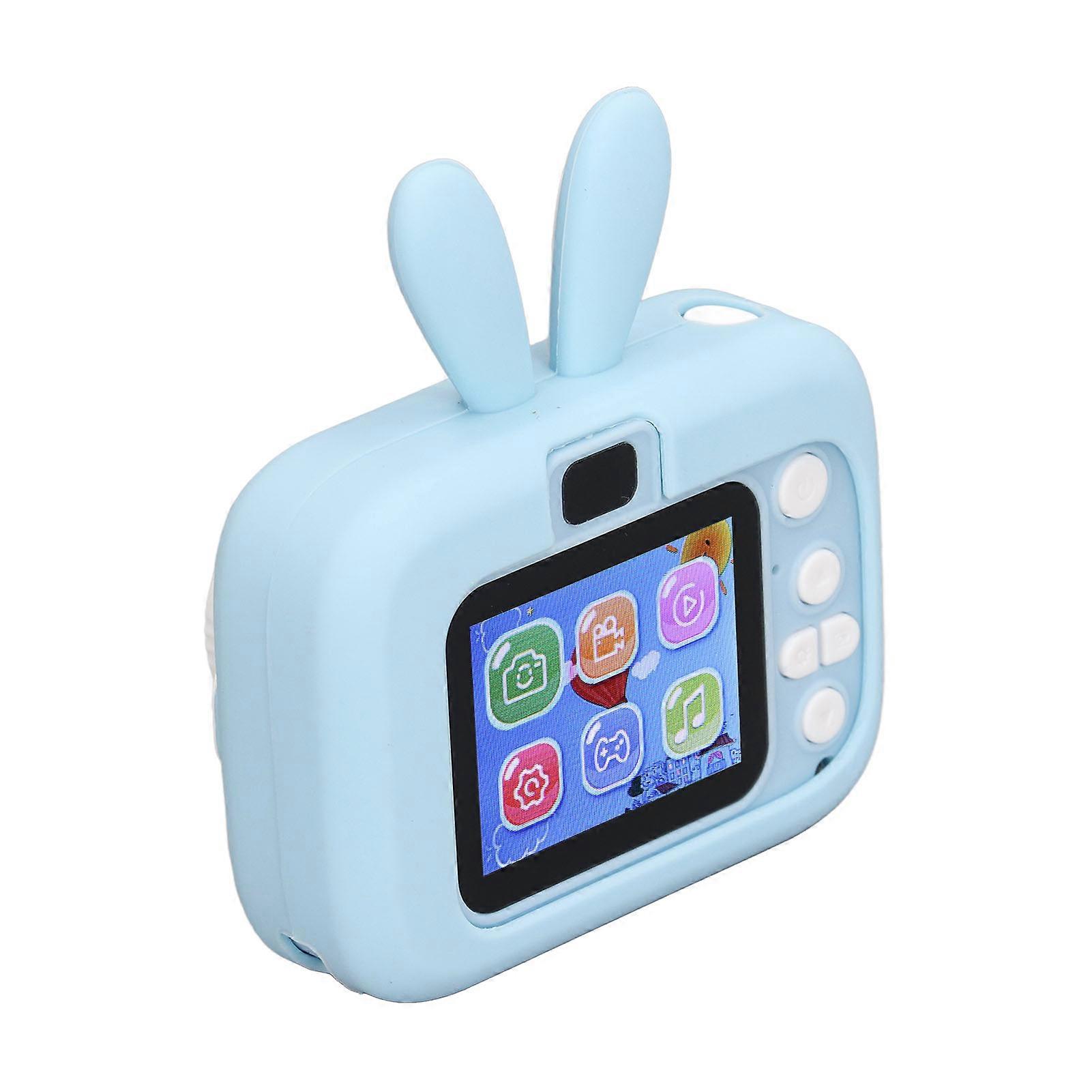 Kids Camera 20MP 1080P 2.0 Inch Color Display Timed Video Recording Playing Games Rich Effects Camera Toy Blue 