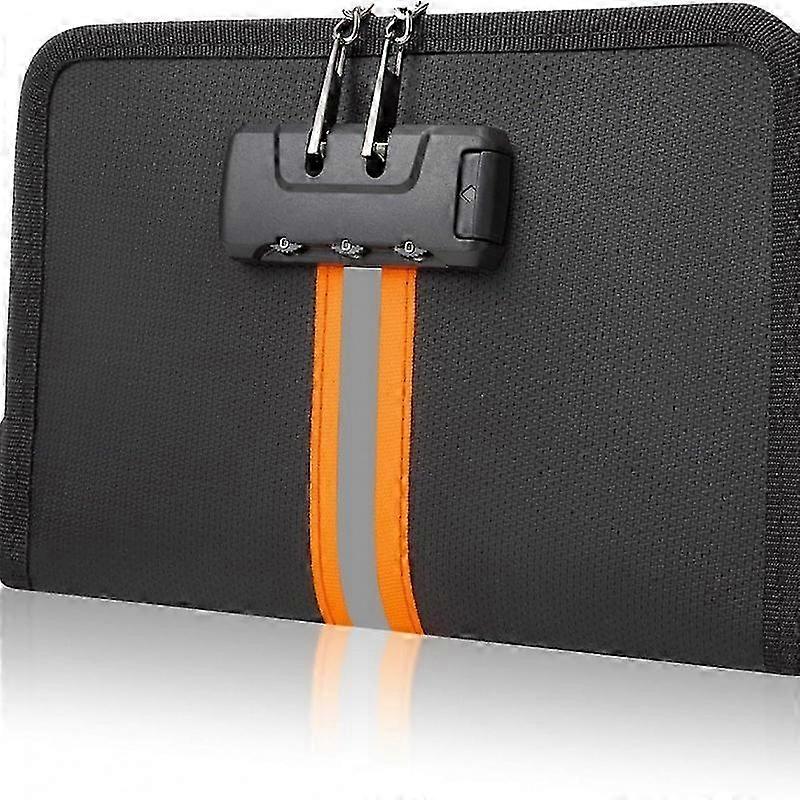 Fireproof Document Bag with Lock, Fireproof Money Bag with Zipper and Lock