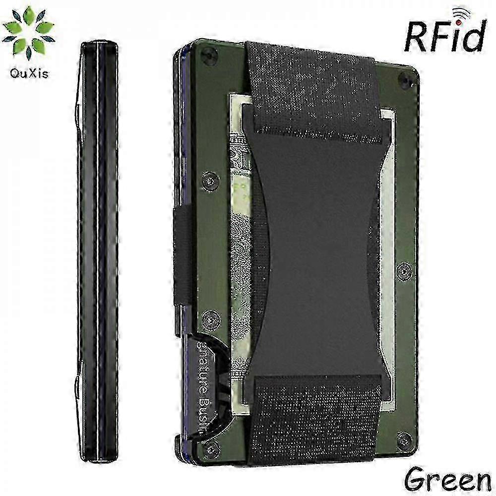 محفظة رجالي سليمة ريدج - محفظة معدنية فاخرة من الألومنيوم الكربون RFID مع حافظة مصمم وحامل بطاقة ائتمان
