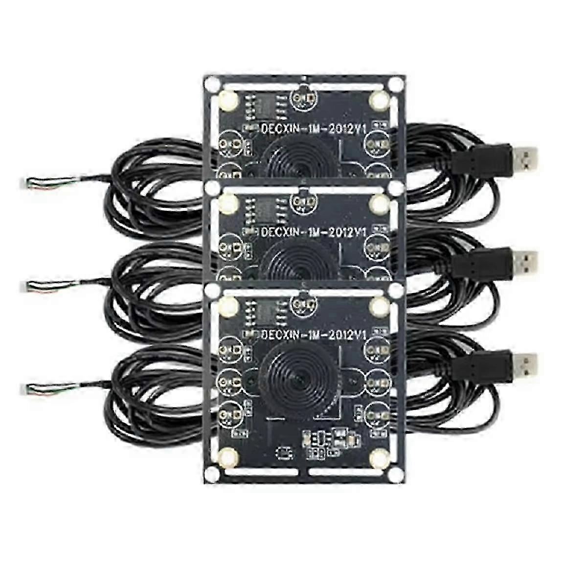 Suitable For 3pcs 100° Camera Module 1mp Ov9732 720p Usb Manual Focus With 3+2m Cable-jc