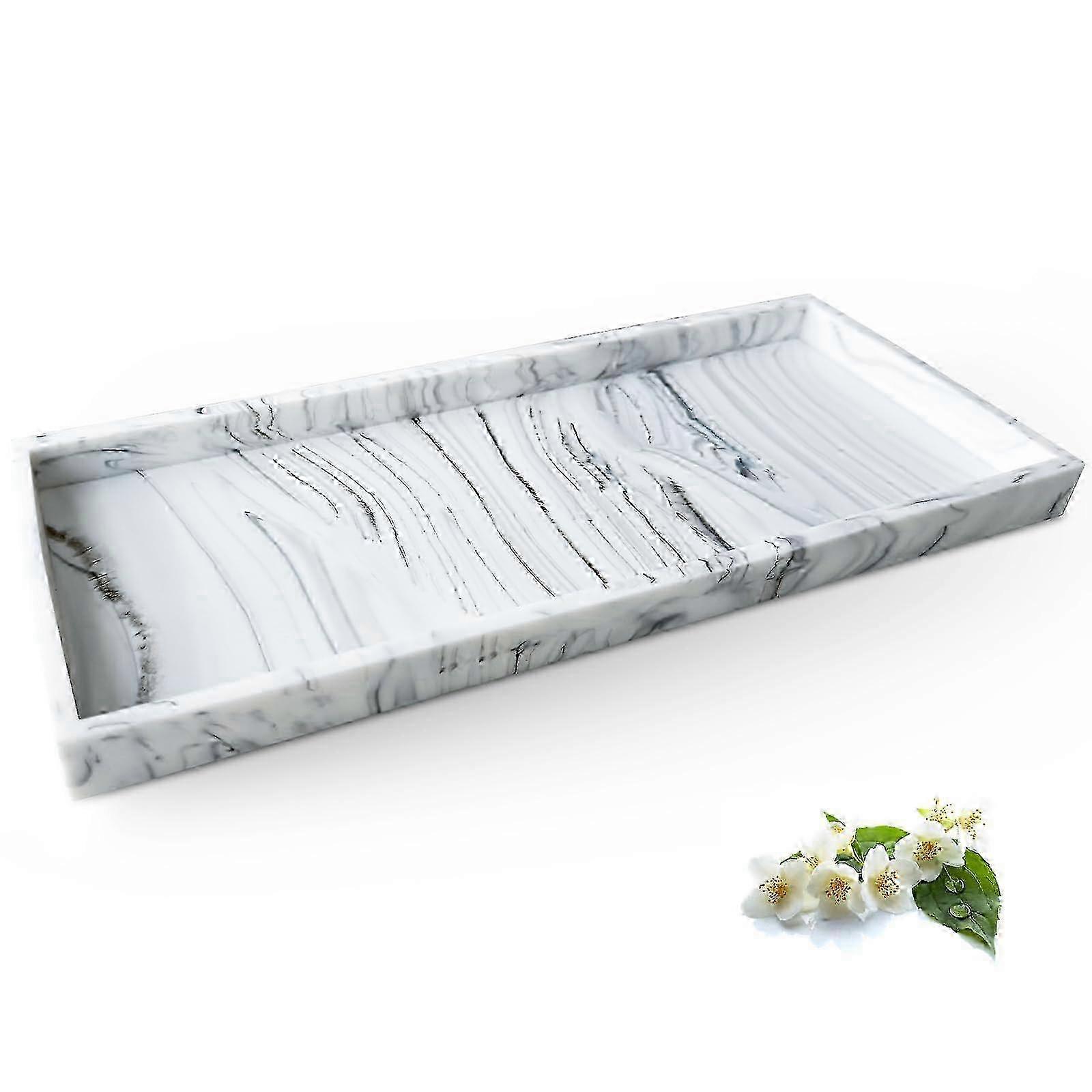 z Marble bathroom tray countertop storage small