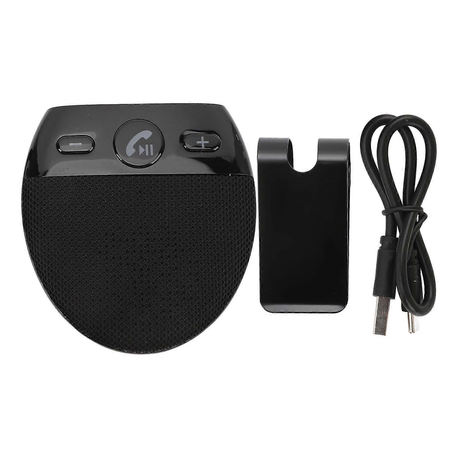 Visor clip speaker for car with hands-free phone function