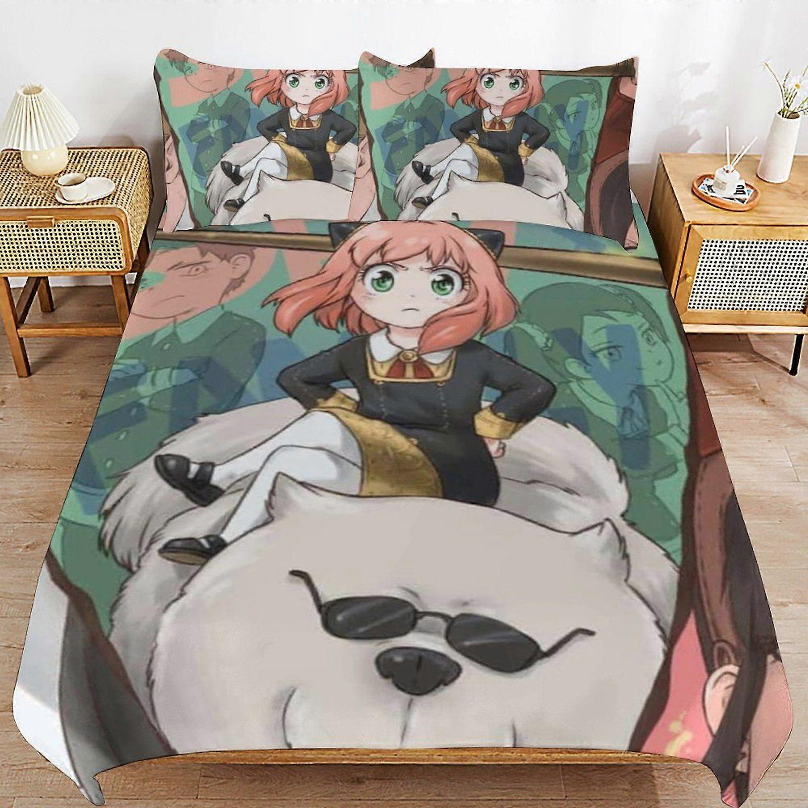 u435 SPYFAMILY Practical Zip Design Smooth Touch Soft Finish Long Use Duvet Cover Sets for Everyday Rest n435