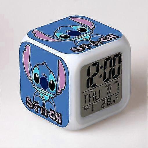 Stitch Alarm Clock Stitch Children's Gift Color Changing Square Alarm Clock Christmas Gift Multiple types [jkw]