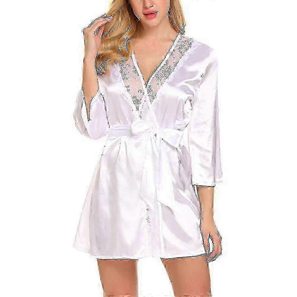 Geborduurde badjas voor dames Bruidsmeisje Kimono Badjas