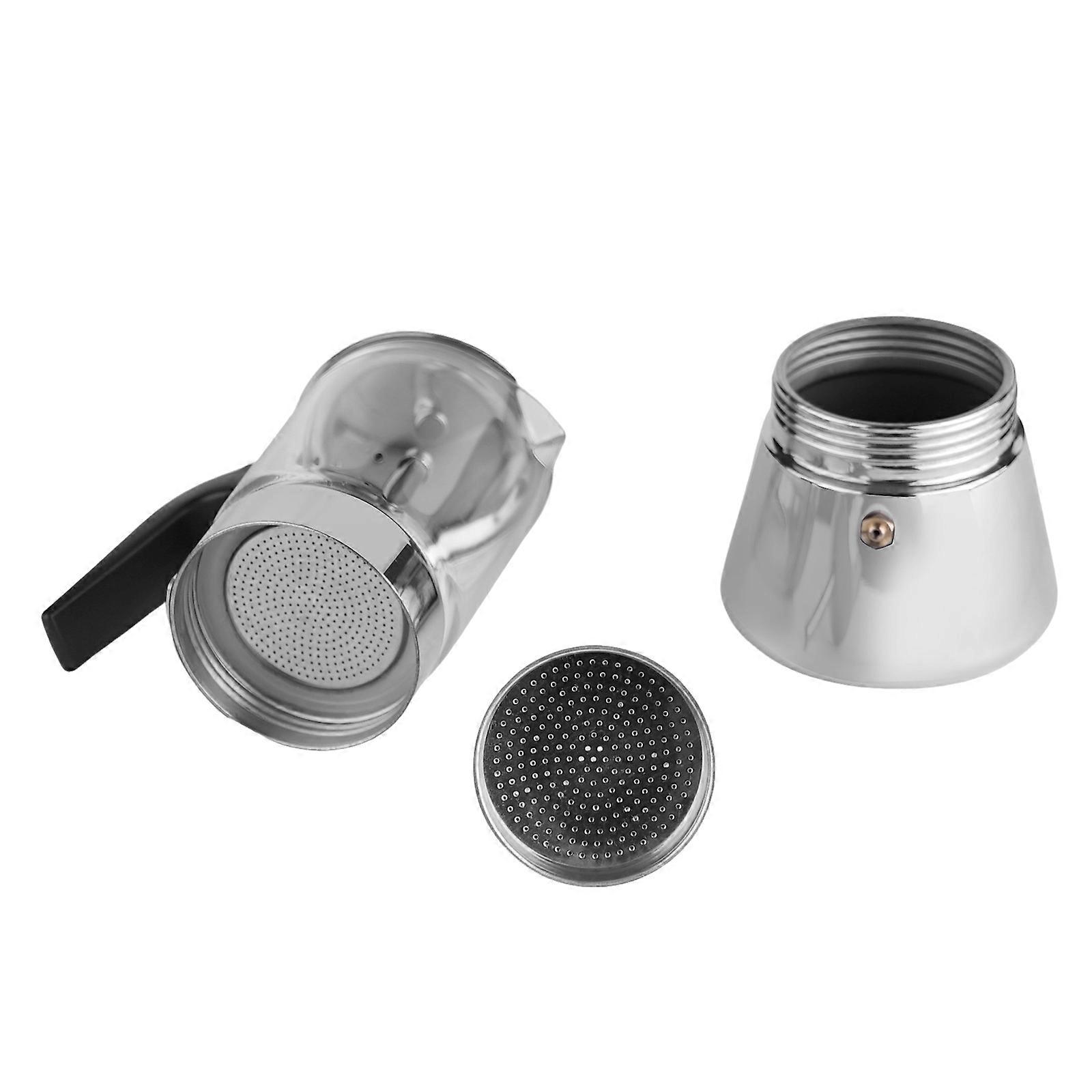 Borosilicate Glass Mokas Pot with Heat Resistant Handle Coffee Machine 240ml Capacity Espresso Maker for Household Multicolor