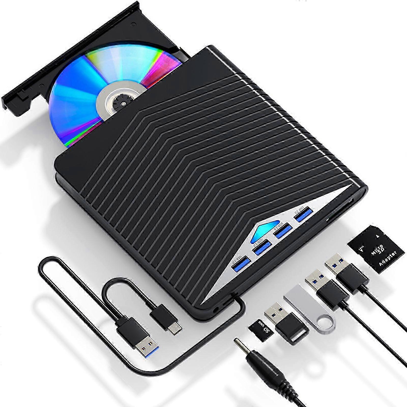 External CD DVD Drive USB 3.0 CD Burner DVD RW Player Portable CD/DVD Reader Writer External USB DVD Drive External Fast