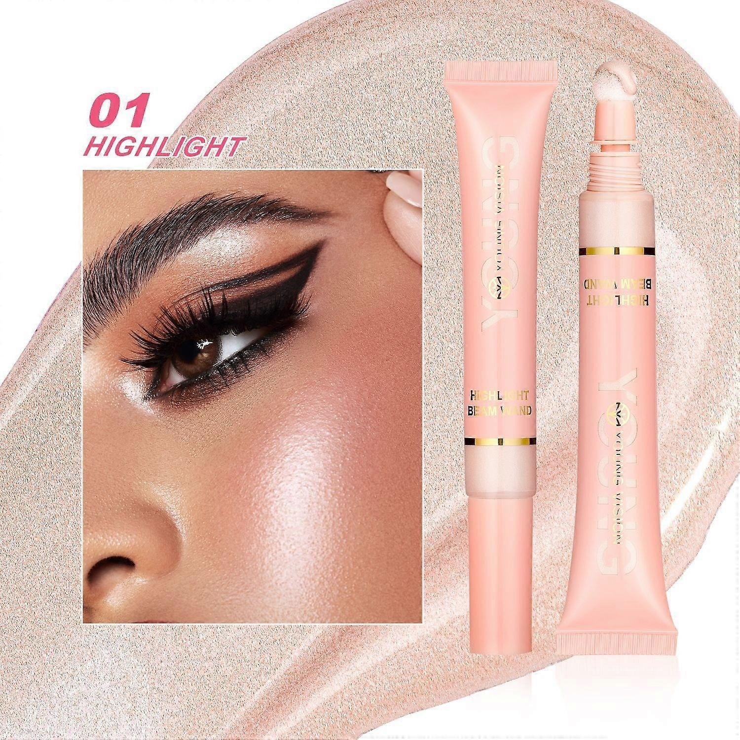 6 Color Face Palette Contour Highlighter Blush Stick with Cushion Tip Applicator