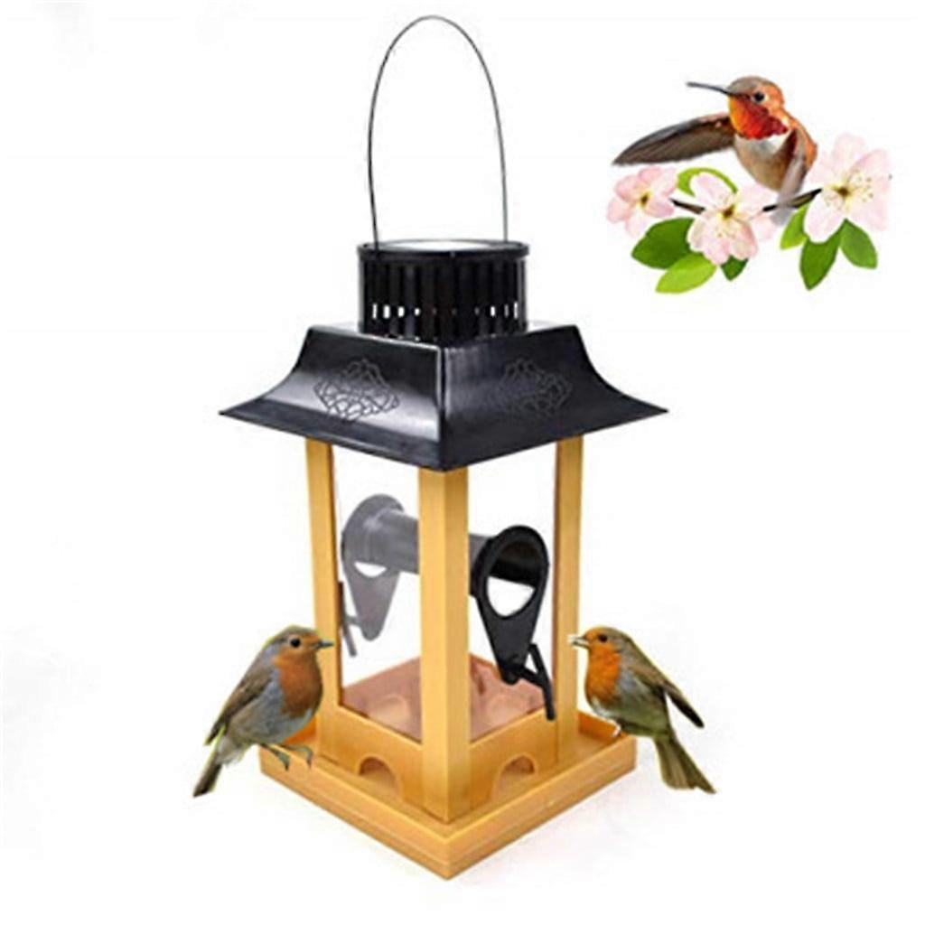 RnemiTe-amo Chew-Proof Outdoors Solar Bird Feeders with Light, colorful