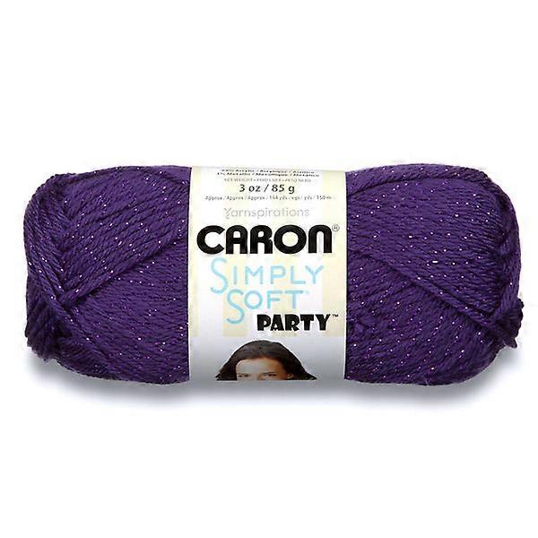 Spinrite Caron Simply Soft Party Yarn Purple Sparkle 1 Pack of 3 Skein